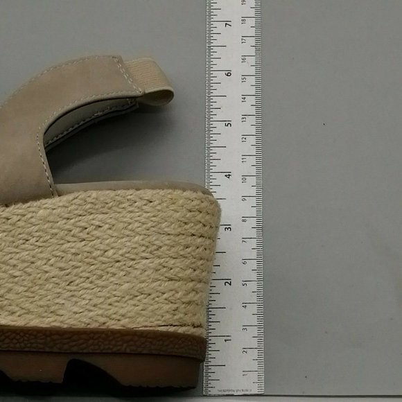 Maurices Womens Sandal Farah Gray Espadrille Stretch Ankle Strap Wedge Heel 11 - Picture 7 of 10